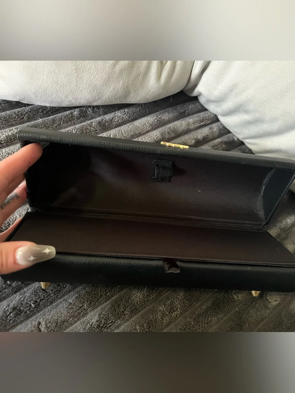 Black and Gold Bird Emblem Cosmetic Case
